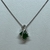 Cadena de Plata 925, Rodinada en Oro Blanco ConCircoñas y Agata Verde.