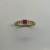 Anillo Solitario Realizado en Oro Amarillo 18klts y Rubi Engarzado a Mano - tienda online
