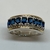 Anillo de Plata 925 y Oro 18klts. Zafiros - tienda online