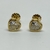 Aros de Oro Amarillo 18klts Circoñas Cubicas talla Corazon. 1.3Grs.