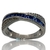 Anillo de Plata 925. Rodinado en Oro Blanco 18klts. Zafiros Carre.