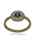 Anillo de Plata 925 y Baño de Oro 18k. Pave Circoñas. -