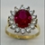 Anillo Le Dy Dy En Oro 18klts y Montura en Plata 925 Rodinada en Oro blanco. - karinjoyas