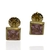 Aros de Oro Amarillo 18Klts. Rosas de Francia engarzadas a mano Talla Princesa. 1.3.Grs