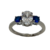 Anillo de Plata 925 y Rodinado en Oro Blanco 18klts.