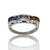 Anillo de Plata 925 Medio sin Fin Calado Corazones Multicolor.