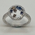 Anillo de Plata 925 y Rodinado en Oro Blanco 18klts y Circoñas, Zafiros Etc.. en internet