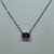 Cadena de Plata 925, Rodinada en Oro Blanco con Amatista