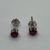 Aros de oro Blanco 18klts Rubies Birmanos Mogok. - tienda online