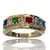 Anillo de Plata 925 y Oro 18klts. Rubies, Zafiros,