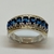 Anillo de Plata 925 y Oro 18klts. Zafiros - comprar online
