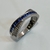 Anillo de Plata 925. Rodinado en Oro Blanco 18klts. Zafiros Carre. - karinjoyas