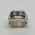 Anillo de Plata 925 y Oro18klts. Amatistas Baguette. en internet