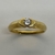 Anillo Solitario Realizado en Oro Amarillo 18klts y Circoña Engarzada a Mano.