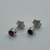 Aros de oro Blanco 18klts Rubies Birmanos Mogok. - tienda online