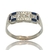 Anillo de Plata 925 de Circoñas Y Esmalte Art Deco.
