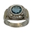 Anillo de Plata 925 y Oro18klts. Aguamarina y Circoñas.