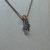 Cadena de Plata 925, Rodinada en Oro Blanco con Aguamarina. - comprar online