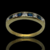 Anillo Realizado en Oro Amarillo 18klts y Circoñas y Zafiro Carre. Medio sin Fin. - comprar online