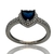 Anillo de Plata 925 y Rodinado en Oro Blanco 18klts.