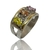 Anillo de Plata 925 y Oro 18klts. Circoñas Cubicas. - comprar online