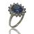 Anillo de Plata 925 Ley Dy Dy de Zafiro OIval y Circoñas. - comprar online