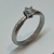 Anillo Realizado en oro Blanco 18klts. Y Brillante central. - karinjoyas