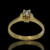 Anillo Solitario Canon Realizado en Oro 18klts y Circoña Engarzada a Mano. - comprar online