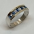 Anillo de Plata 925 y Oro 18klts. Zafiros - karinjoyas