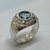 Anillo de Plata 925 y Oro18klts. Aguamarina y Circoñas. en internet