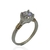 Anillo en Plata 925 y Oro Blanco 18k. Circoñas Central.