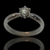 Anillo Realizado en oro Blanco 18klts. Y Brillante central. - comprar online