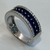 Anillo de Plata 925. Rodinado en Oro Blanco 18klts. Zafiros Carre. en internet