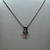 Cadena de Plata 925, Rodinada en Oro Blanco con Aguamarina.
