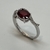 Anillo de Plata 925 Granate Almandino Natural y Circoñas.
