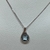 Cadena de Plata 925, Rodinado en oro Blanco. Dije Topacio. - tienda online