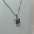 Cadena de Plata 925, Rodinado en oro Blanco. Dije Amatista - comprar online