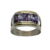 Anillo de Plata 925 y Oro18klts. Amatistas Baguette. - tienda online
