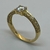 Anillo Solitario Canon Realizado en Oro Amarillo 18klts y Circoña Engarzada a Mano. - comprar online