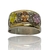 Anillo de Plata 925 y Oro 18klts. Circoñas Cubicas.