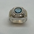 Anillo de Plata 925 y Oro18klts. Aguamarina y Circoñas. - comprar online