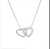Gargantilla Corazon Doble Swarovski Elements.