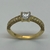 Anillo Solitario Canon Realizado en Oro Amarillo 18klts y Circoña Engarzada a Mano. - karinjoyas