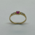 Anillo Solitario Realizado en Oro Amarillo 18klts y Rubi Engarzado a Mano - karinjoyas