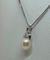 Cadena de Plata 925, Rodinada en Oro Blanco con Perla Cultivada. en internet