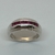 Anillo de Plata 925 Medio sin Fin Bombe con Rubies Carre. - comprar online