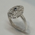 Anillo de Plata 925 Zafiro y Circoñas. Art Deco. - karinjoyas