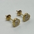 Aros de Oro Amarillo 18klts Circoñas Cubicas talla Corazon. 1.3Grs. - comprar online