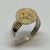 Anillo de Plata 925 y Oro 18klts San Benito. - karinjoyas