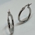 Aros Argollas Italianas de Oro Blanco 18kts. 1.2Grs - karinjoyas